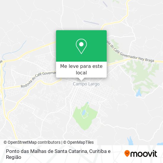 Ponto das Malhas de Santa Catarina mapa