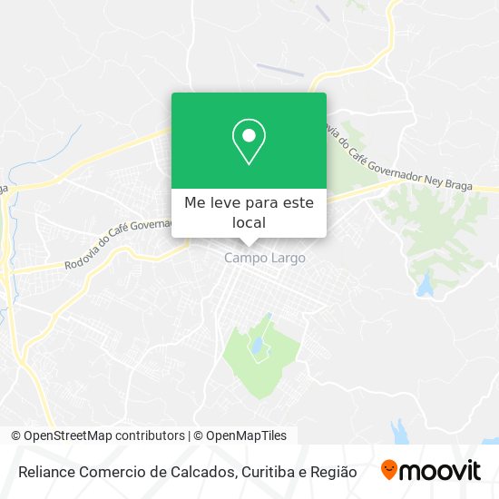 Reliance Comercio de Calcados mapa