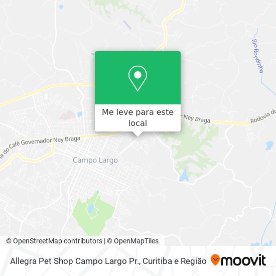 Allegra Pet Shop Campo Largo Pr. mapa