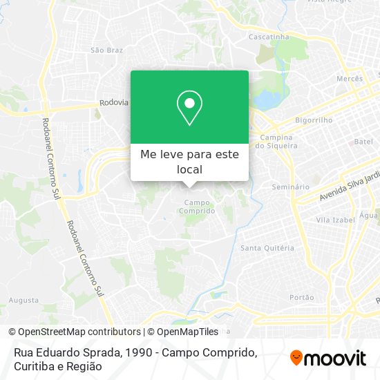 Rua Eduardo Sprada, 1990 - Campo Comprido mapa