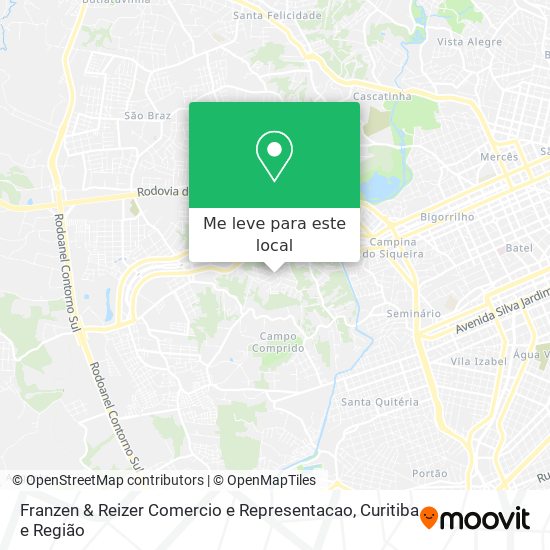 Franzen & Reizer Comercio e Representacao mapa