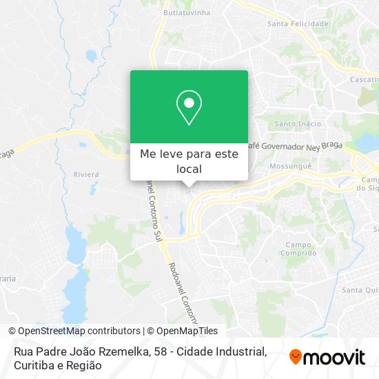 Rua Padre João Rzemelka, 58 - Cidade Industrial mapa