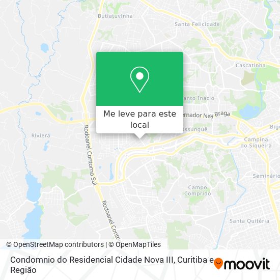Condomnio do Residencial Cidade Nova III mapa