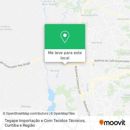 Tegape Importação e Com Tecidos Técnicos mapa