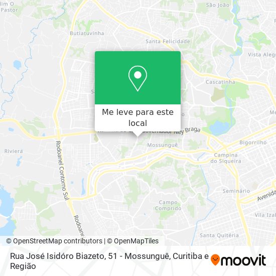 Rua José Isidóro Biazeto, 51 - Mossunguê mapa