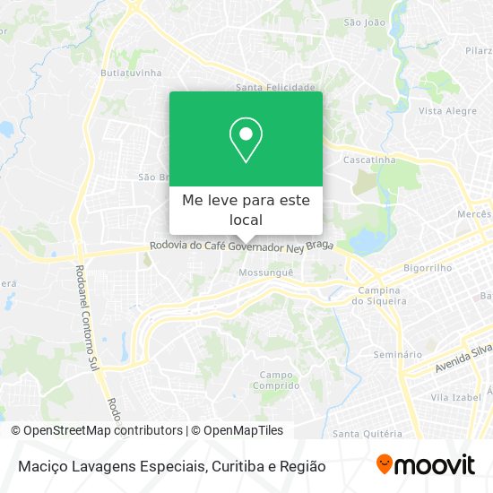 Maciço Lavagens Especiais mapa