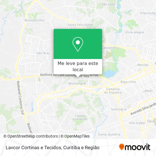 Lavcor Cortinas e Tecidos mapa