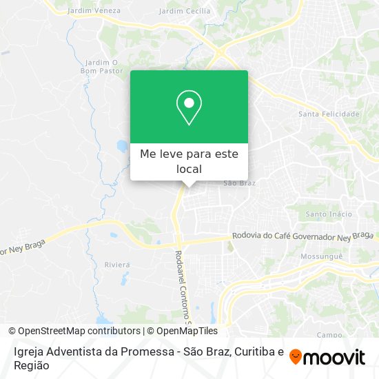 Igreja Adventista da Promessa - São Braz mapa