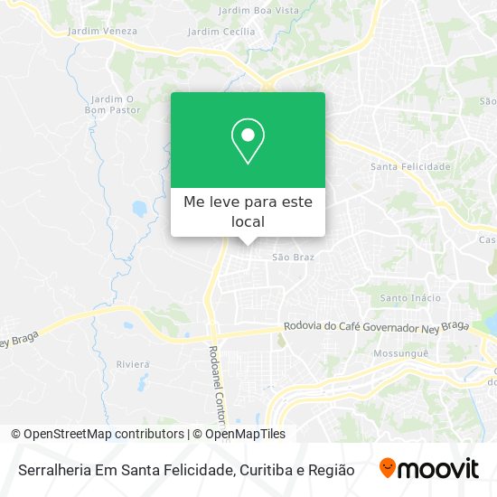 Serralheria Em Santa Felicidade mapa