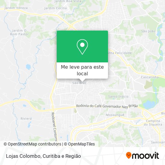 Lojas Colombo mapa