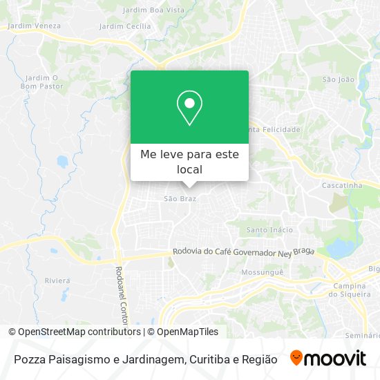 Pozza Paisagismo e Jardinagem mapa