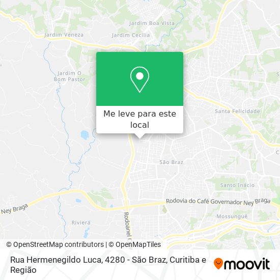 Rua Hermenegildo Luca, 4280 - São Braz mapa