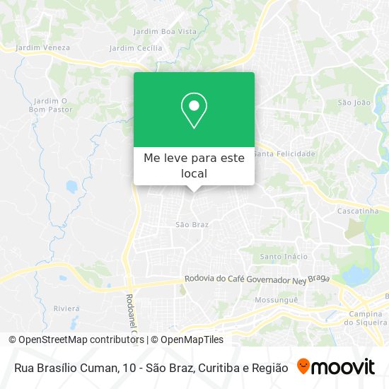 Rua Brasílio Cuman, 10 - São Braz mapa