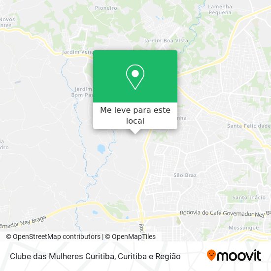 Clube das Mulheres Curitiba mapa