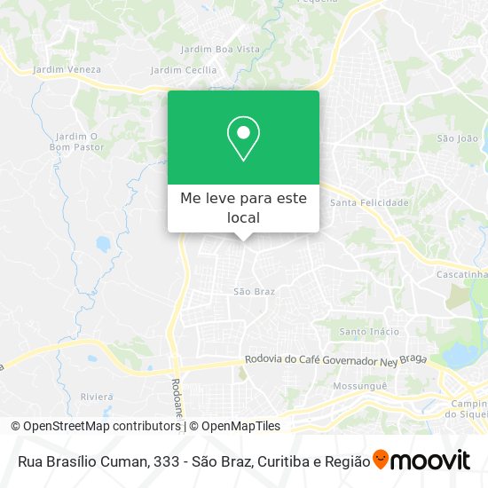 Rua Brasílio Cuman, 333 - São Braz mapa