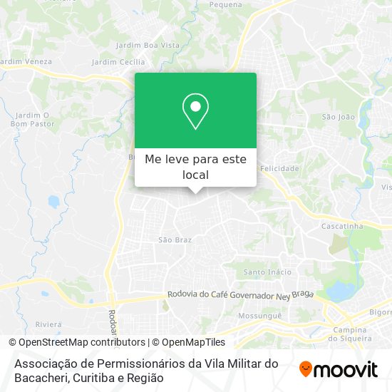 Associação de Permissionários da Vila Militar do Bacacheri mapa