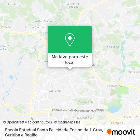 Escola Estadual Santa Felicidade Ensino de 1 Grau mapa