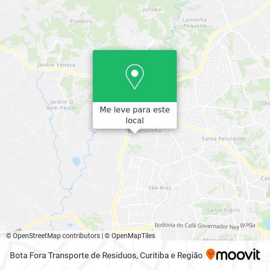 Bota Fora Transporte de Residuos mapa
