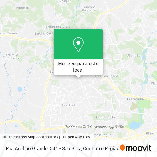 Rua Acelino Grande, 541 - São Braz mapa