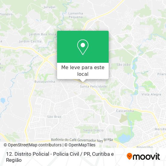 12. Distrito Policial - Policia Civil / PR mapa