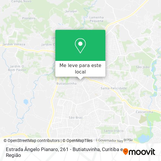 Estrada Ângelo Pianaro, 261 - Butiatuvinha mapa
