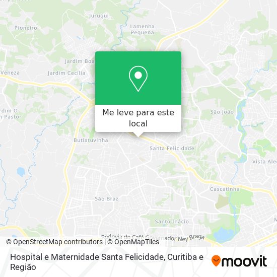 Hospital e Maternidade Santa Felicidade mapa