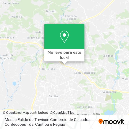 Massa Falida de Trevisan Comercio de Calcados Confeccoes Tda mapa