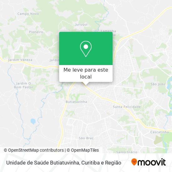 Unidade de Saúde Butiatuvinha mapa
