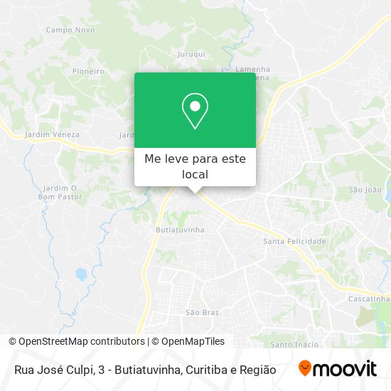 Rua José Culpi, 3 - Butiatuvinha mapa