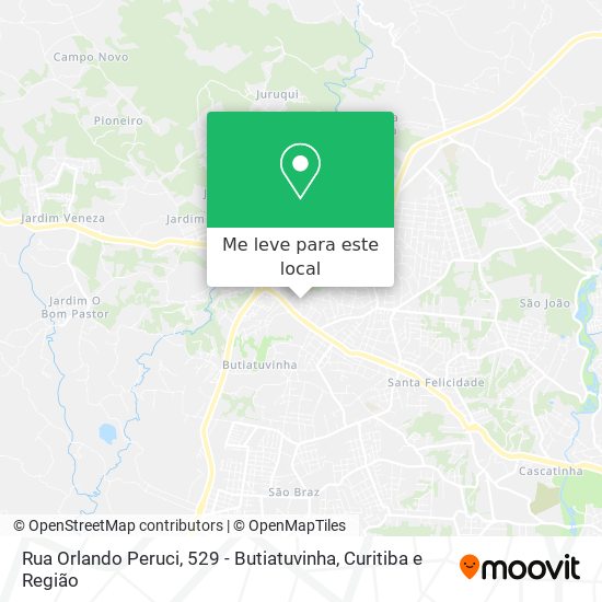 Rua Orlando Peruci, 529 - Butiatuvinha mapa