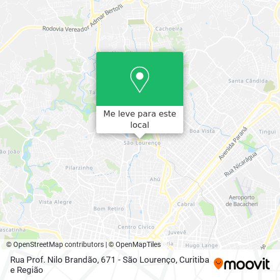Rua Prof. Nilo Brandão, 671 - São Lourenço mapa