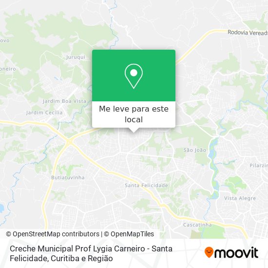 Creche Municipal Prof Lygia Carneiro - Santa Felicidade mapa