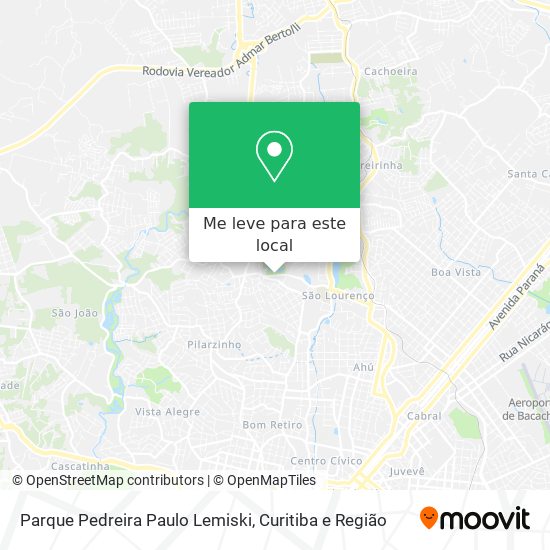 Parque Pedreira Paulo Lemiski mapa