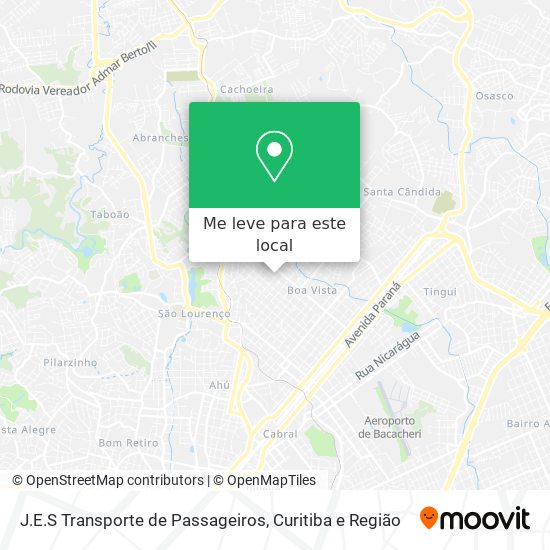 J.E.S Transporte de Passageiros mapa
