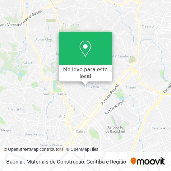 Bubniak Materiais de Construcao mapa