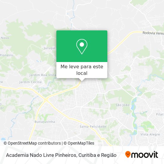 Academia Nado Livre Pinheiros mapa