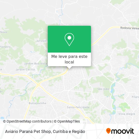 Aviário Paraná Pet Shop mapa