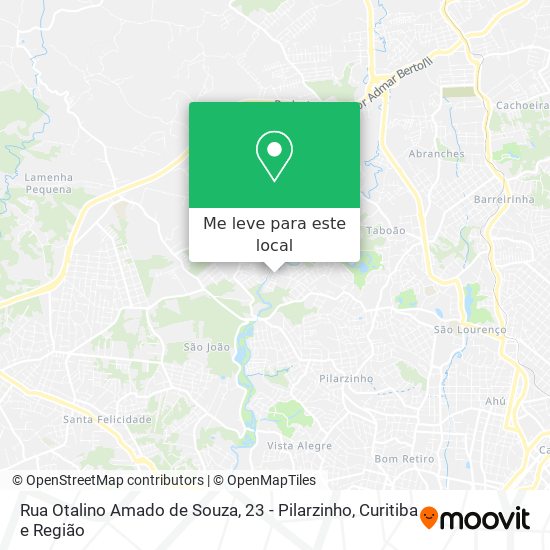 Rua Otalino Amado de Souza, 23 - Pilarzinho mapa
