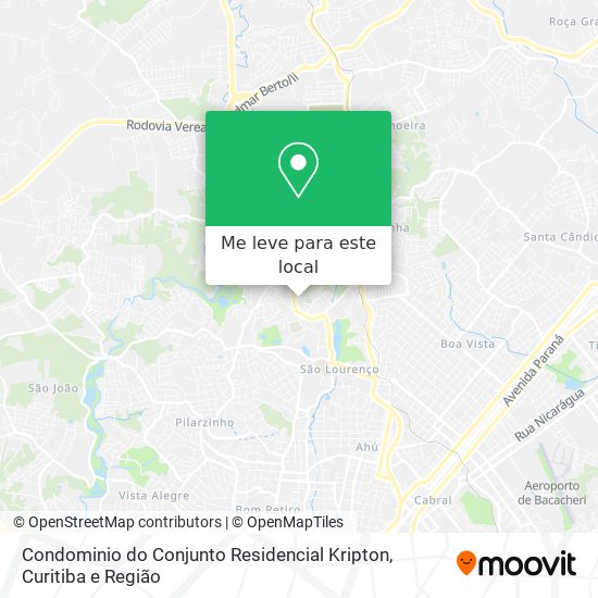 Condominio do Conjunto Residencial Kripton mapa
