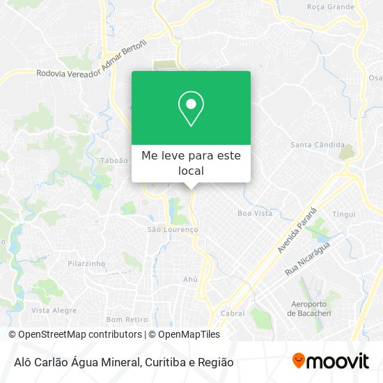 Alô Carlão Água Mineral mapa