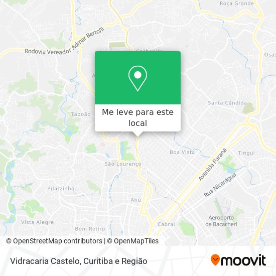 Vidracaria Castelo mapa