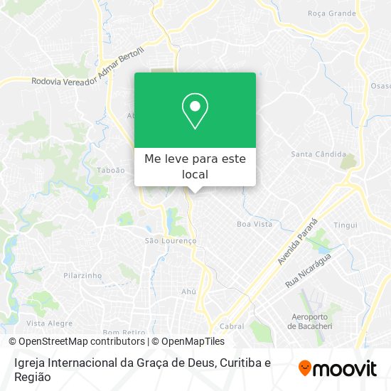 Igreja Internacional da Graça de Deus mapa
