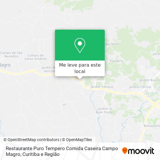 Restaurante Puro Tempero Comida Caseira Campo Magro mapa