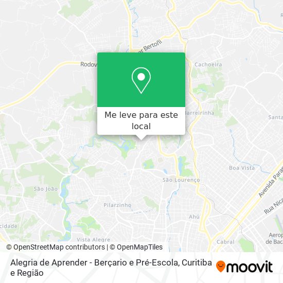 Alegria de Aprender - Berçario e Pré-Escola mapa