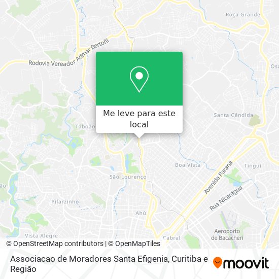 Associacao de Moradores Santa Efigenia mapa