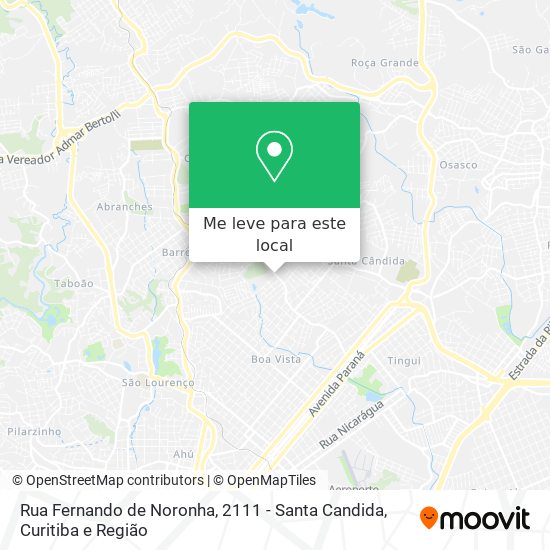 Rua Fernando de Noronha, 2111 - Santa Candida mapa