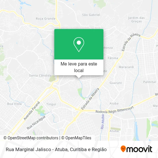 Rua Marginal Jalisco - Atuba mapa