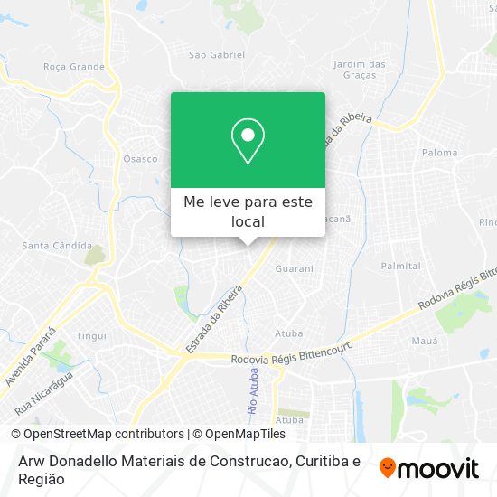 Arw Donadello Materiais de Construcao mapa