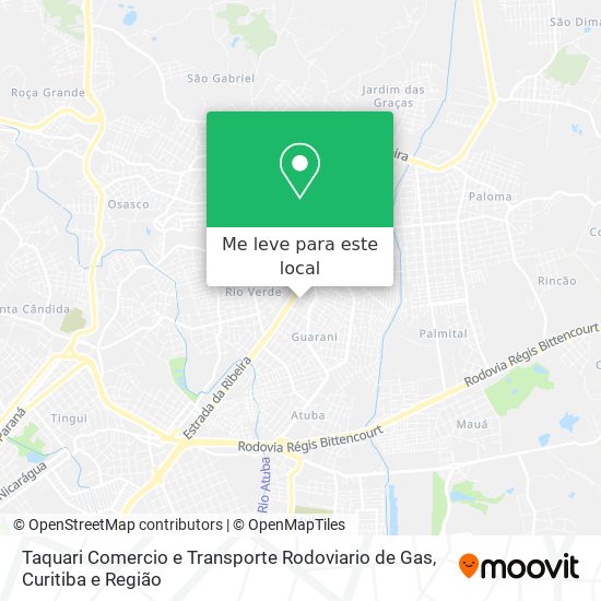 Taquari Comercio e Transporte Rodoviario de Gas mapa