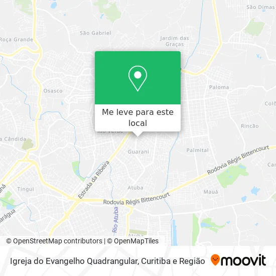 Igreja do Evangelho Quadrangular mapa